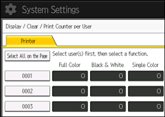 Operation panel screen illustration
