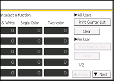 Operation panel screen illustration