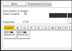 Operation panel screen illustration