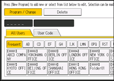Operation panel screen illustration