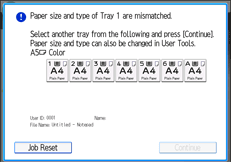 Operation panel screen illustration