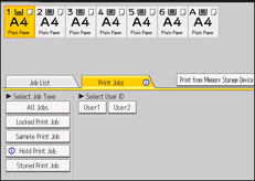 Operation panel screen illustration