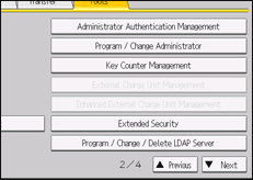 Operation panel screen illustration