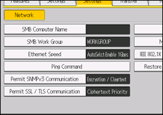 Operation panel screen illustration