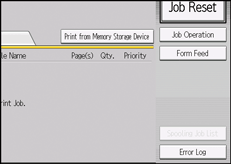 Operation panel screen illustration