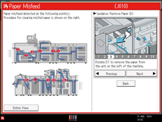 Operation panel screen illustration