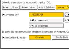 Ilustración de la pantalla panel de mandos