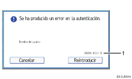 Ilustración con llamadas numeradas de la pantalla del panel de operaciones