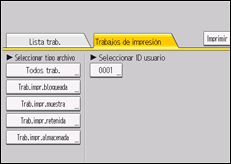 Ilustración de la pantalla panel de mandos