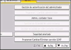 Ilustración de la pantalla panel de mandos