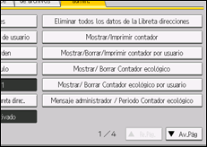 Ilustración de la pantalla panel de mandos