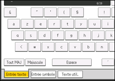 Illustration de l'écran du panneau de commande