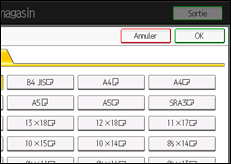 Illustration de l'écran du panneau de commande