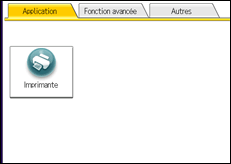 Illustration de l'écran du panneau de commande
