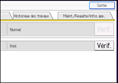 Illustration de l'écran du panneau de commande