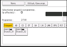Illustration de l'écran du panneau de commande
