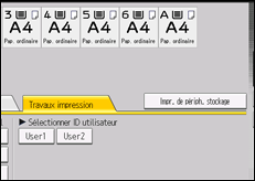 Illustration de l'écran du panneau de commande