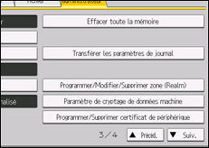 Illustration de l'écran du panneau de commande