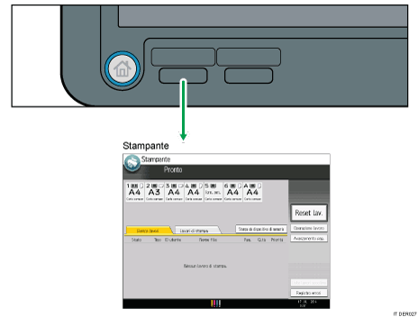 Illustrazione del modo in cui cambiare modalità