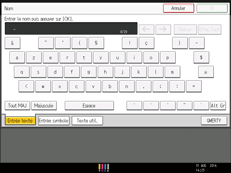 Illustrazione della schermata sul pannello di controllo