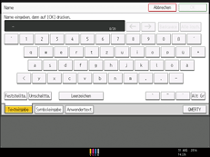Illustrazione della schermata sul pannello di controllo