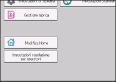 Illustrazione della schermata sul pannello di controllo