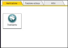 Illustrazione della schermata sul pannello di controllo