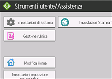 Illustrazione della schermata sul pannello di controllo