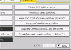 Illustrazione della schermata sul pannello di controllo