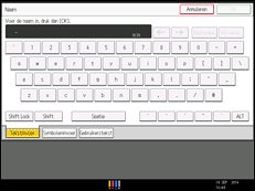Schermafbeelding bedieningspaneel