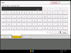 Schermafbeelding bedieningspaneel