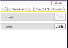 Schermafbeelding bedieningspaneel