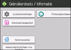 Schermafbeelding bedieningspaneel