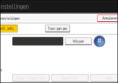 Schermafbeelding bedieningspaneel
