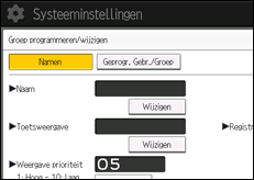 Schermafbeelding bedieningspaneel