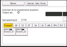 Schermafbeelding bedieningspaneel