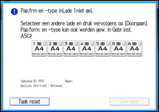 Schermafbeelding bedieningspaneel