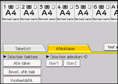 Schermafbeelding bedieningspaneel