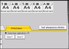 Schermafbeelding bedieningspaneel