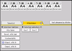 Schermafbeelding bedieningspaneel