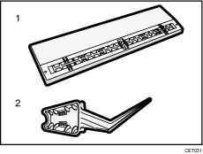 Иллюстрация подставки для кольцевой гребенки и приспособления для размыкания колец