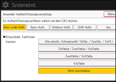 Abbildung Bedienfeld-Display