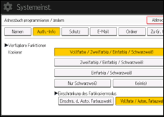 Abbildung Bedienfeld-Display