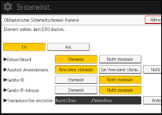 Abbildung Bedienfeld-Display