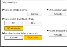 Ilustración de la pantalla panel de mandos