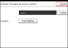 Ilustración de la pantalla panel de mandos