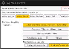 Ilustración de la pantalla panel de mandos