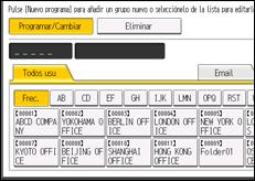 Ilustración de la pantalla panel de mandos