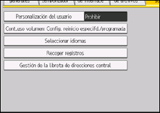 Ilustración de la pantalla panel de mandos