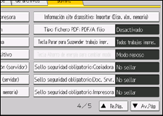 Ilustración de la pantalla panel de mandos